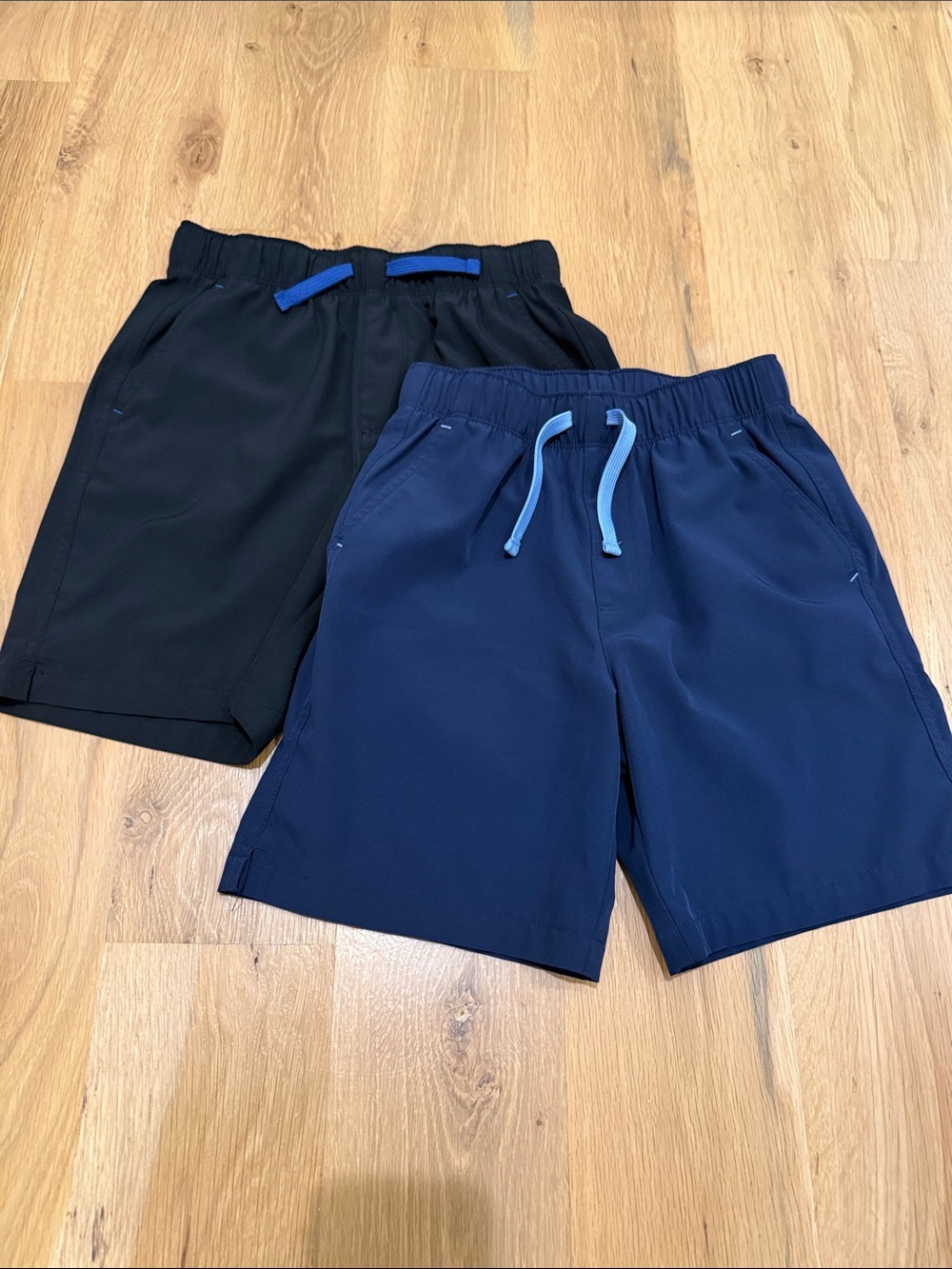 Primary Kids Black & Navy StayCool Stretch Gym Shorts-2 pairs total